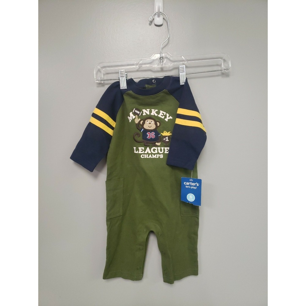 Carter's Baby Boy Green Novelty One Piece 6 mos. nwt
